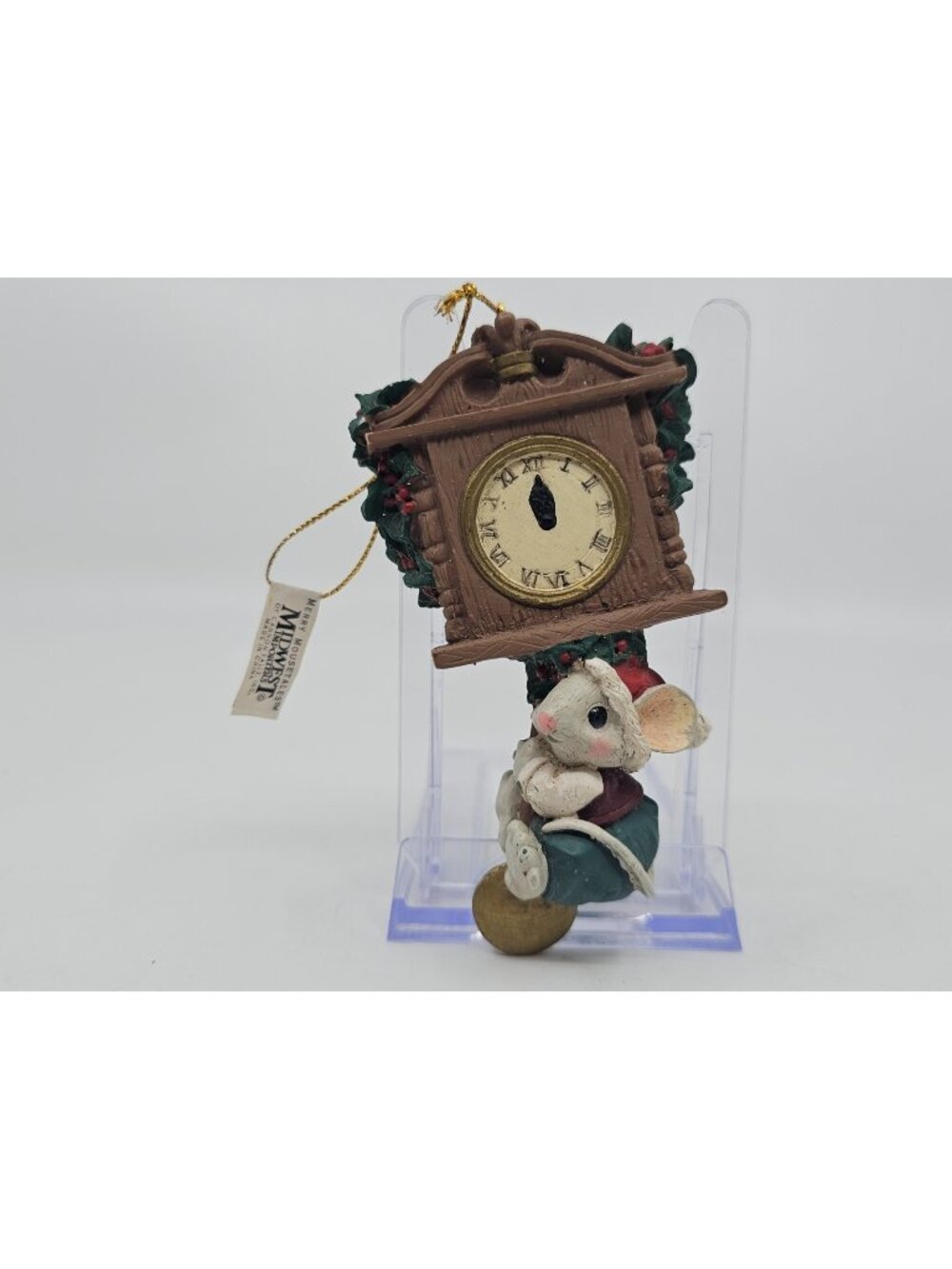 Merry Mousetales Christmas Ornament Mouse Cuckoo Clock Midwest Importers Holiday